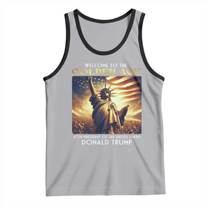 Trump 2025 Welcome To The Golden Age Tank Top 47th President Of United States Statue Of Liberty TS11 Athletic Heather Black Print Your Wear