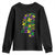 Funny Mardi Gras Mississippi Map Coquette Bow Youth Sweatshirt TS11 Black Print Your Wear