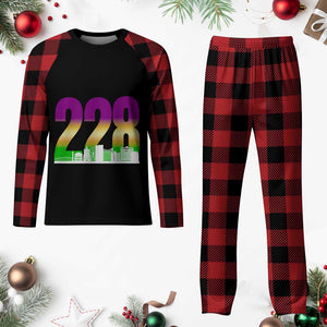Funny Mardi Gras In Biloxi Mississippi Plaid Pajama Set 228 Skyline Area Code TS11 Buffalo Plaid Print Your Wear