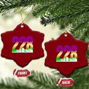 Funny Mardi Gras In Biloxi Mississippi Ceramic Ornament 228 Skyline Area Code TS11 Print Your Wear