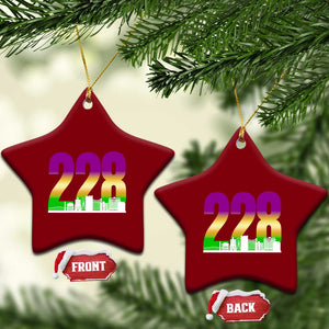 Funny Mardi Gras In Biloxi Mississippi Ceramic Ornament 228 Skyline Area Code TS11 Print Your Wear