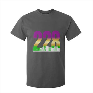 Funny Mardi Gras In Biloxi Mississippi T Shirt For Kid 228 Skyline Area Code TS11 Dark Heather Print Your Wear