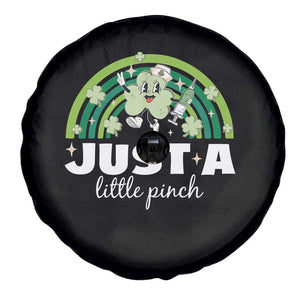 Funny St Patrick's Day Nurse Spare Tire Cover Just A Little Pinch Rainbow Shamrock TS11 Print Your Wear