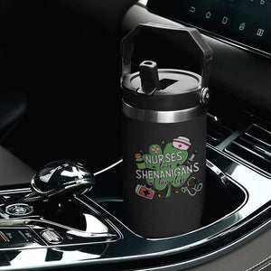 Funny St Patrick's Day Nurse Flip Straw Tumbler Nurses Love Shenanigans Nurse Life Shamrock TS11 Print Your Wear