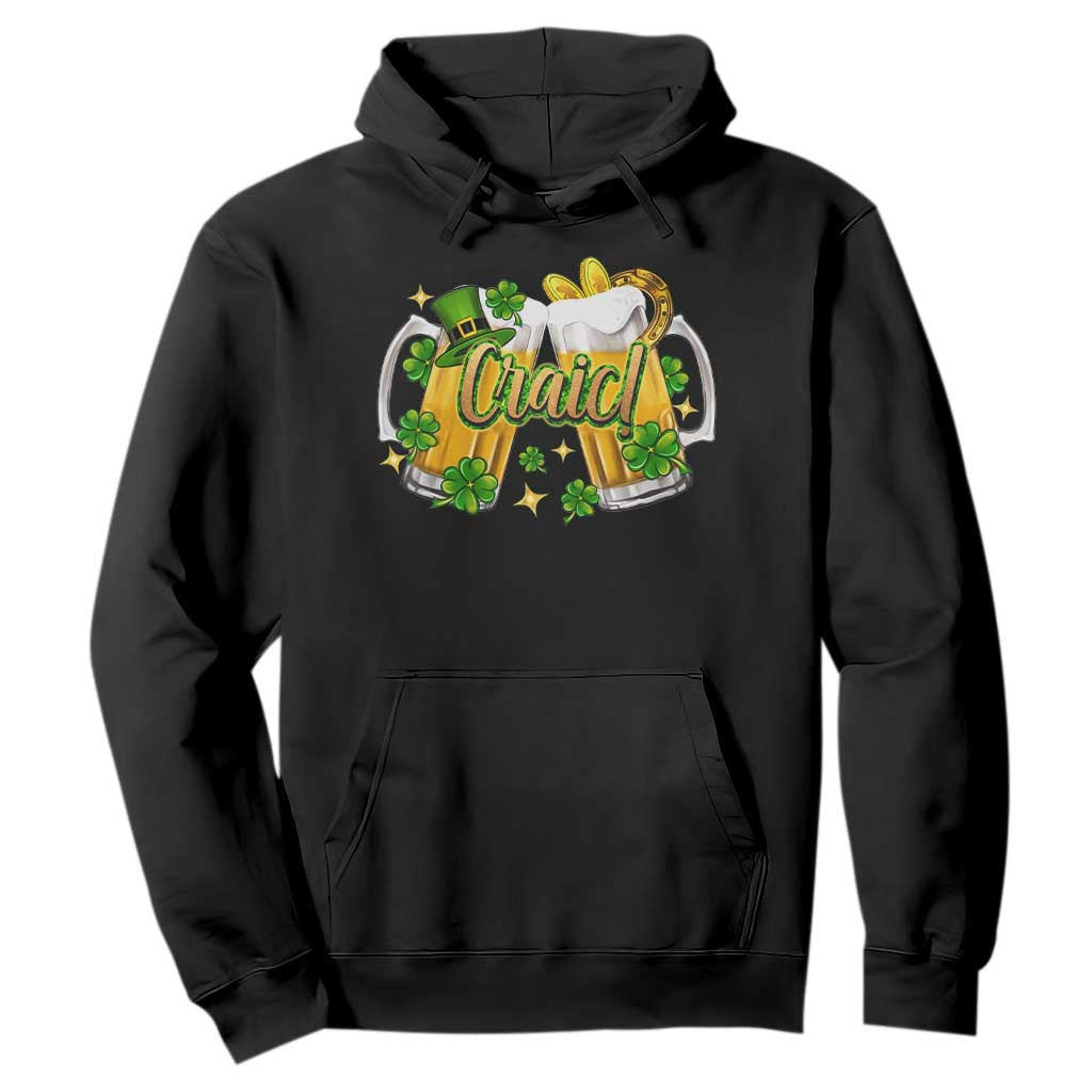 Funny St Patrick's Day Irish Beer Drinking Craic Hoodie TS11 Black Print Your Wear