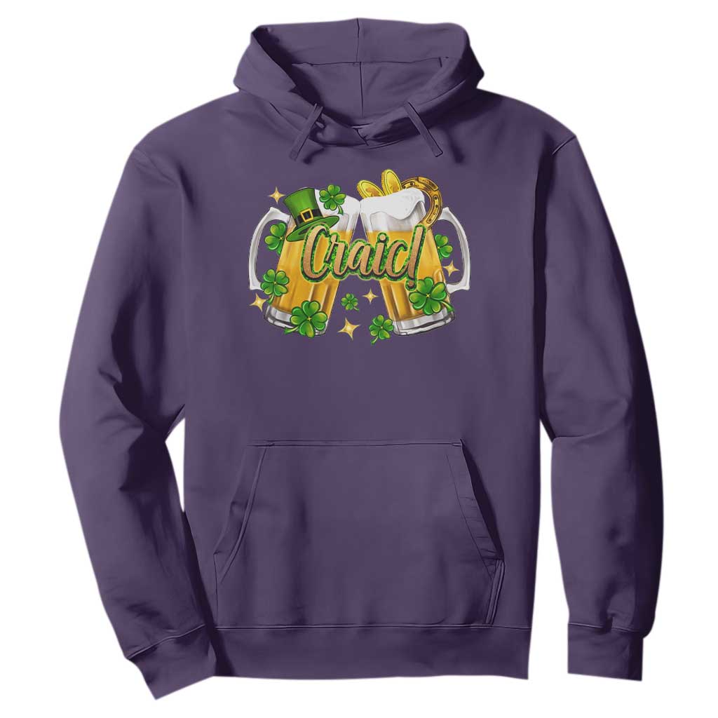 Funny St Patrick's Day Irish Beer Drinking Craic Hoodie TS11 Purple Print Your Wear