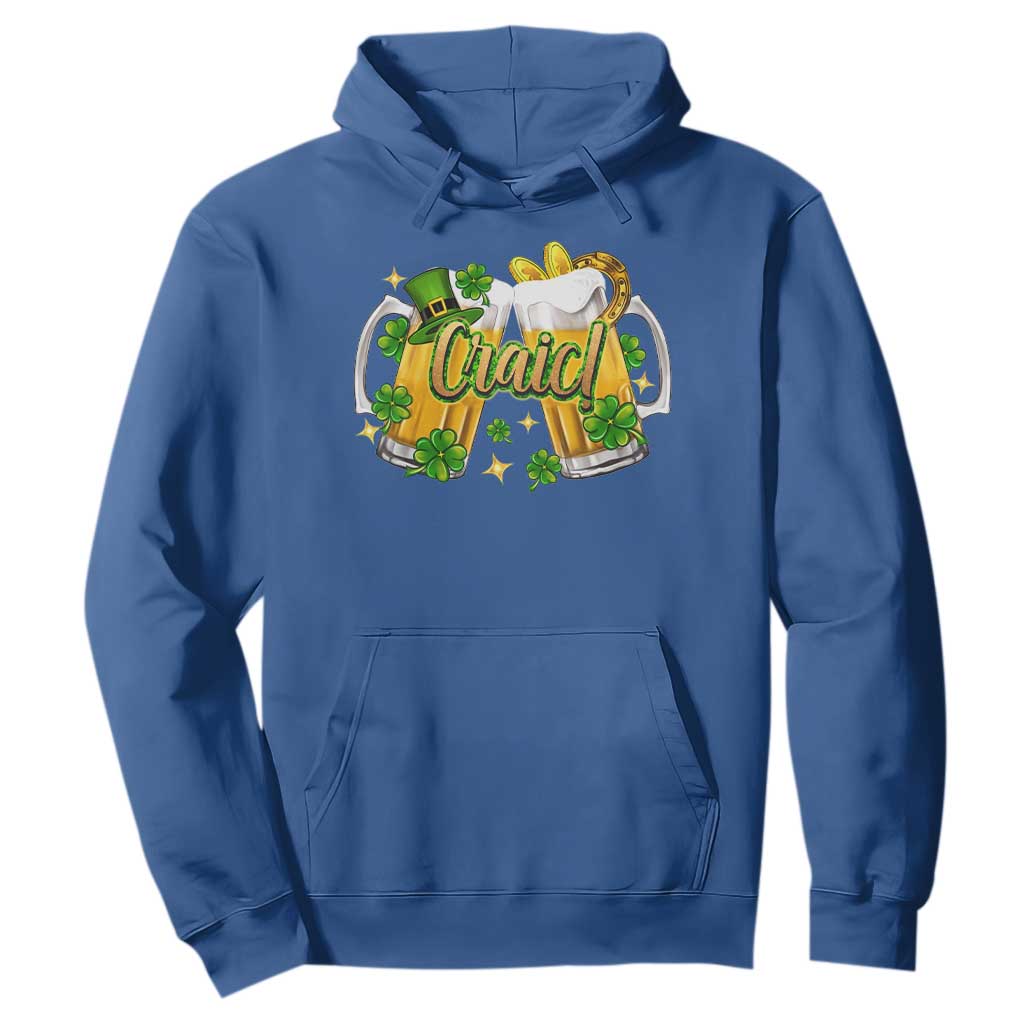 Funny St Patrick's Day Irish Beer Drinking Craic Hoodie TS11 Royal Blue Print Your Wear