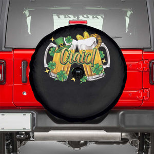 Funny St Patrick's Day Irish Beer Drinking Craic Spare Tire Cover TS11 Black Print Your Wear