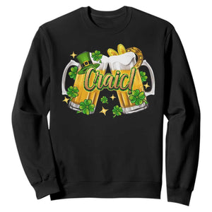 Funny St Patrick's Day Irish Beer Drinking Craic Sweatshirt TS11 Black Print Your Wear