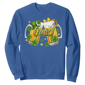 Funny St Patrick's Day Irish Beer Drinking Craic Sweatshirt TS11 Royal Blue Print Your Wear