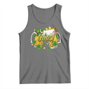 Funny St Patrick's Day Irish Beer Drinking Craic Tank Top TS11 Black Heather Print Your Wear