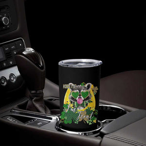 Funny St Patrick's Day Racoon Tumbler Cup Kiss Me I'm Feral Horseshoe Shamrock TS11 Print Your Wear