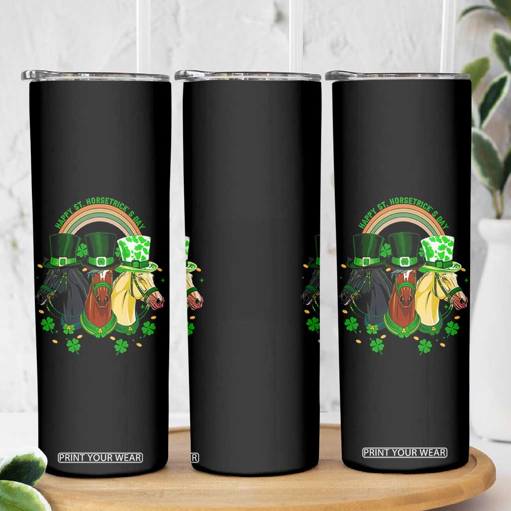Funny St Patrick's Day Horse Skinny Tumbler Happy St Horsetrick's Day Shamrock TS11 Print Your Wear