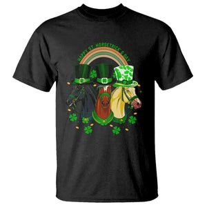 Funny St Patrick's Day Horse T Shirt Happy St Horsetrick's Day Shamrock TS11 Black Print Your Wear