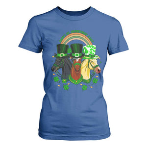 Funny St Patrick's Day Horse T Shirt For Women Happy St Horsetrick's Day Shamrock TS11 Royal Blue Print Your Wear