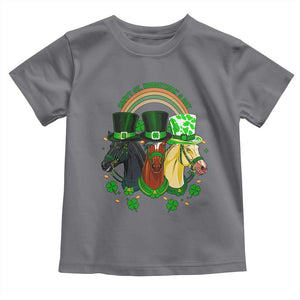 Funny St Patrick's Day Horse Toddler T Shirt Happy St Horsetrick's Day Shamrock TS11 Charcoal Print Your Wear