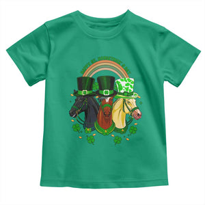 Funny St Patrick's Day Horse Toddler T Shirt Happy St Horsetrick's Day Shamrock TS11 Irish Green Print Your Wear