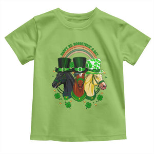 Funny St Patrick's Day Horse Toddler T Shirt Happy St Horsetrick's Day Shamrock TS11 Lime Print Your Wear