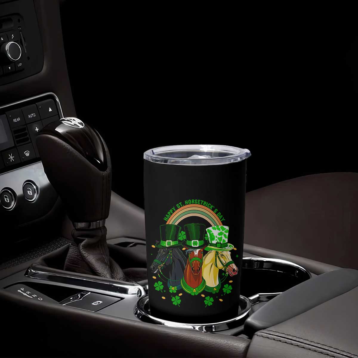 Funny St Patrick's Day Horse Tumbler Cup Happy St Horsetrick's Day Shamrock TS11 Print Your Wear