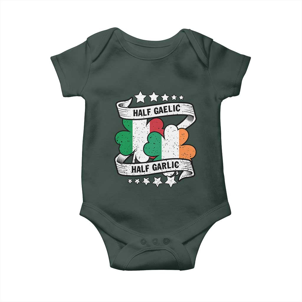 Funny Half Gaelic Half Garlic Baby Onesie Irish Italian St. Patrick's Day TS11 Print Your Wear