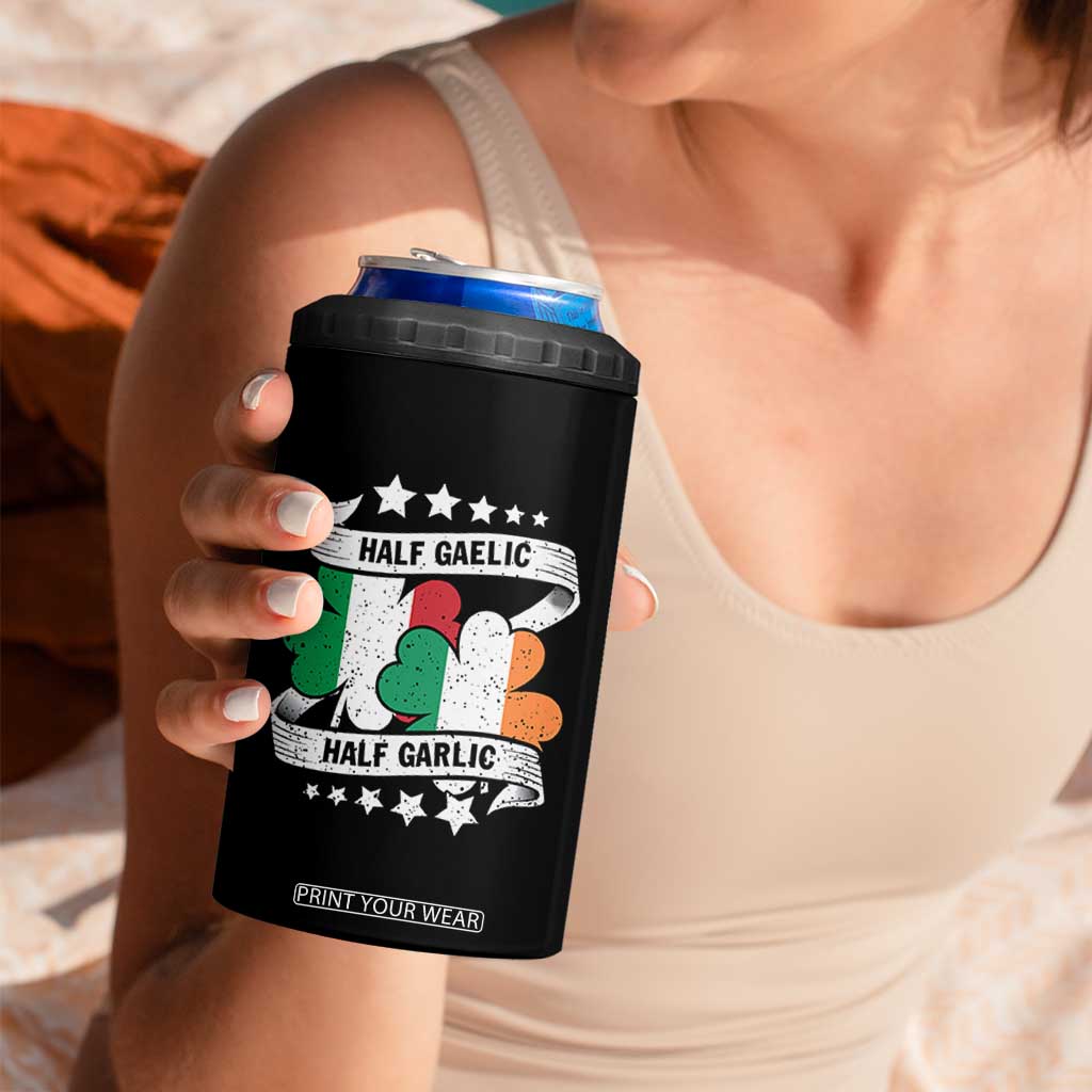 Funny Half Gaelic Half Garlic 4 in 1 Can Cooler Tumbler Irish Italian St. Patrick's Day TS11 Print Your Wear