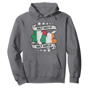 Funny Half Gaelic Half Garlic Hoodie Irish Italian St. Patrick's Day TS11 Charcoal Print Your Wear