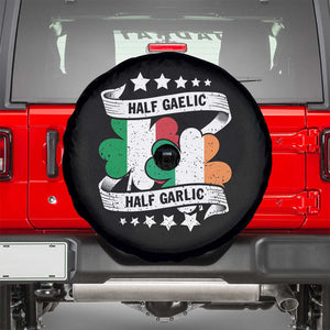 Funny Half Gaelic Half Garlic Spare Tire Cover Irish Italian St. Patrick's Day TS11 Black Print Your Wear