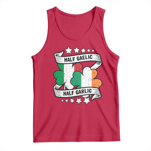 Funny Half Gaelic Half Garlic Tank Top Irish Italian St. Patrick's Day TS11 Red Print Your Wear