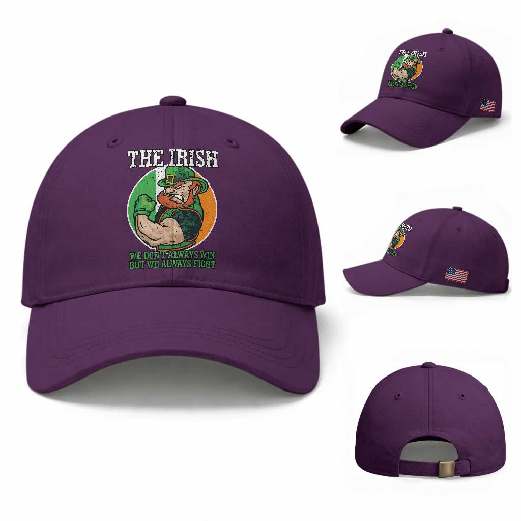 Funny The Irish We Don't Always Win But We Always Fight Baseball Cap TS11 Baseball Cap Universal Fit Purple Print Your Wear