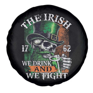 Irish Soldiers 1762 Spare Tire Cover The Irish We Drink And We Fight Shamrock Skull Beer TS11 Print Your Wear
