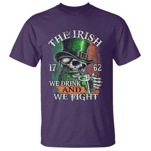 Irish Soldiers 1762 T Shirt The Irish We Drink And We Fight Shamrock Skull Beer TS11 Purple Print Your Wear