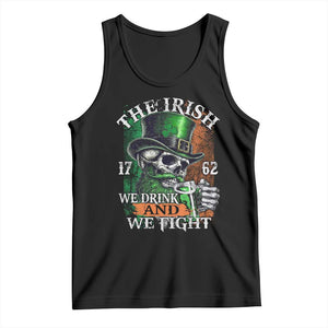 Irish Soldiers 1762 Tank Top The Irish We Drink And We Fight Shamrock Skull Beer TS11 Black Print Your Wear