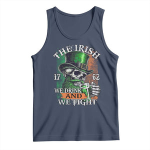 Irish Soldiers 1762 Tank Top The Irish We Drink And We Fight Shamrock Skull Beer TS11 Navy Print Your Wear