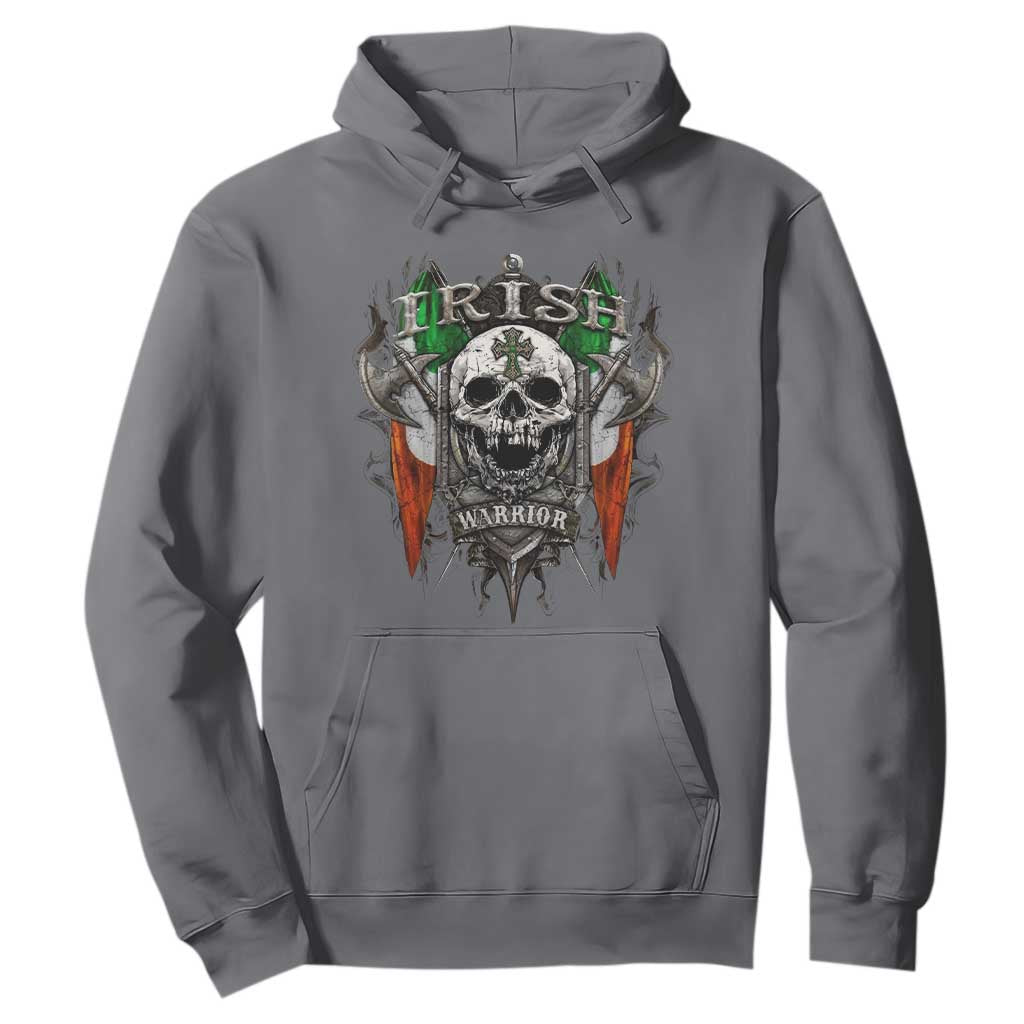 Funny Irish Warrior Hoodie Vintage Skull Celtic Cross Ireland Flag TS11 Charcoal Print Your Wear