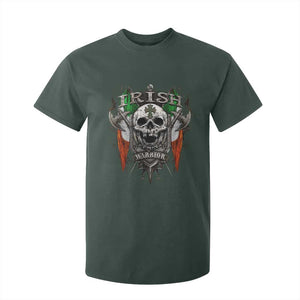 Funny Irish Warrior T Shirt For Kid Vintage Skull Celtic Cross Ireland Flag TS11 Dark Forest Green Print Your Wear
