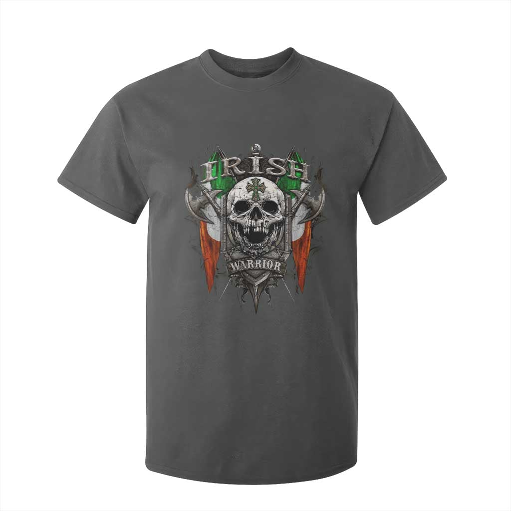 Funny Irish Warrior T Shirt For Kid Vintage Skull Celtic Cross Ireland Flag TS11 Dark Heather Print Your Wear
