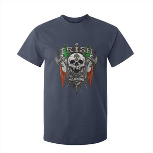 Funny Irish Warrior T Shirt For Kid Vintage Skull Celtic Cross Ireland Flag TS11 Navy Print Your Wear