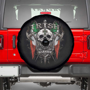 Funny Irish Warrior Spare Tire Cover Vintage Skull Celtic Cross Ireland Flag TS11 Black Print Your Wear