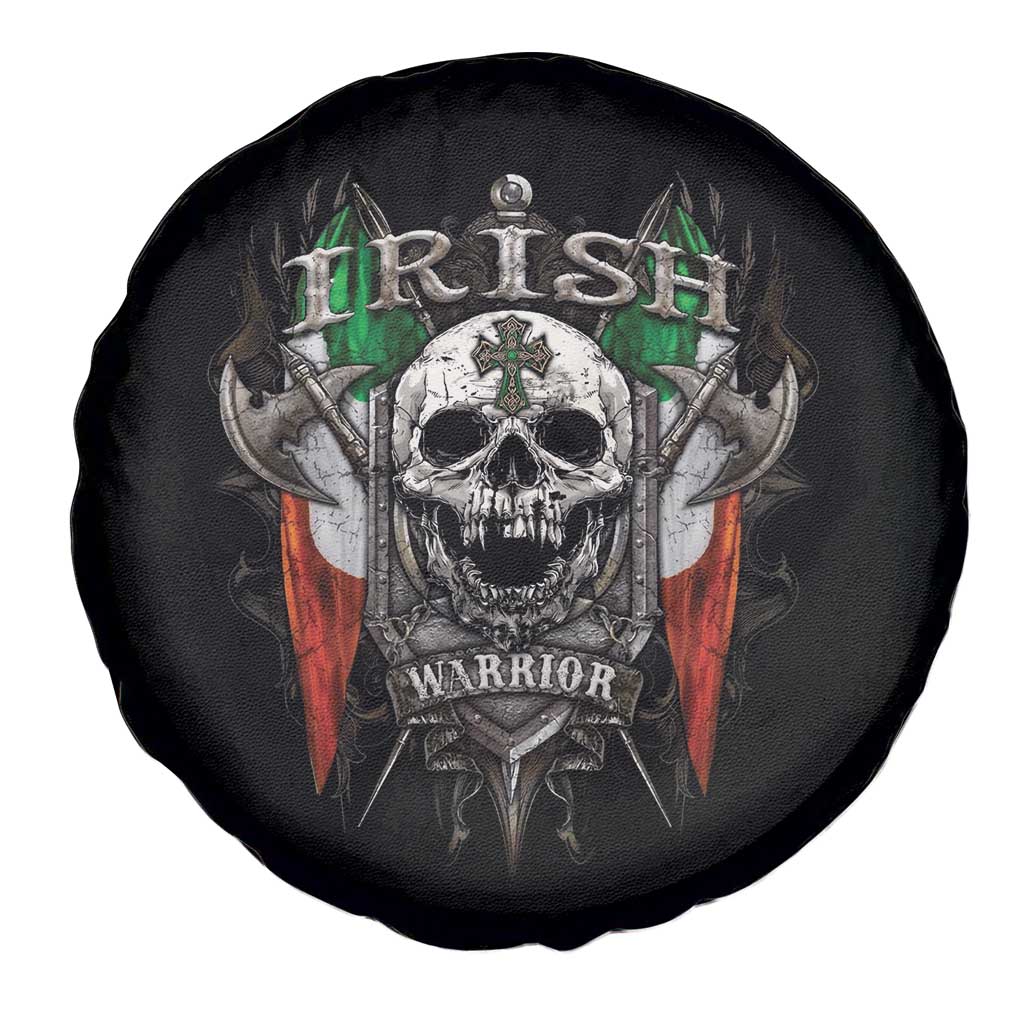 Funny Irish Warrior Spare Tire Cover Vintage Skull Celtic Cross Ireland Flag TS11 Print Your Wear