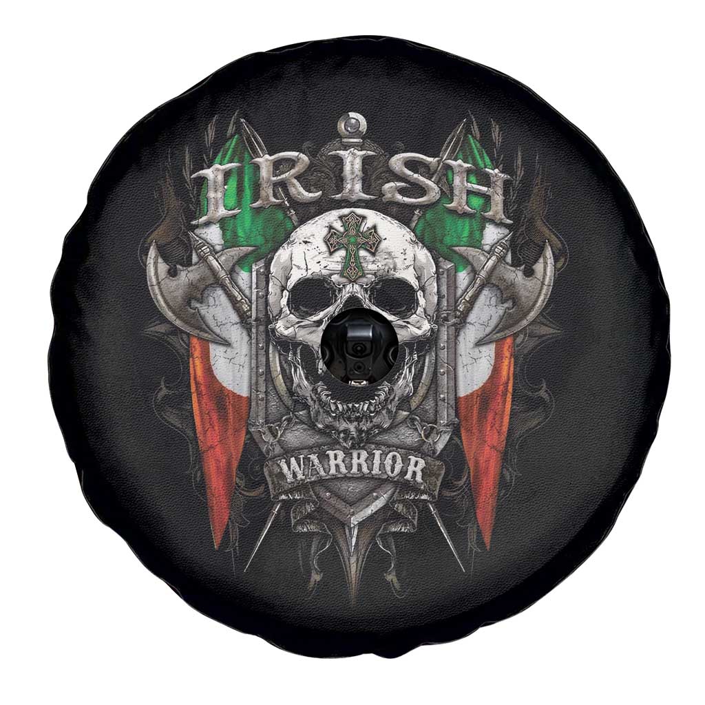 Funny Irish Warrior Spare Tire Cover Vintage Skull Celtic Cross Ireland Flag TS11 Print Your Wear