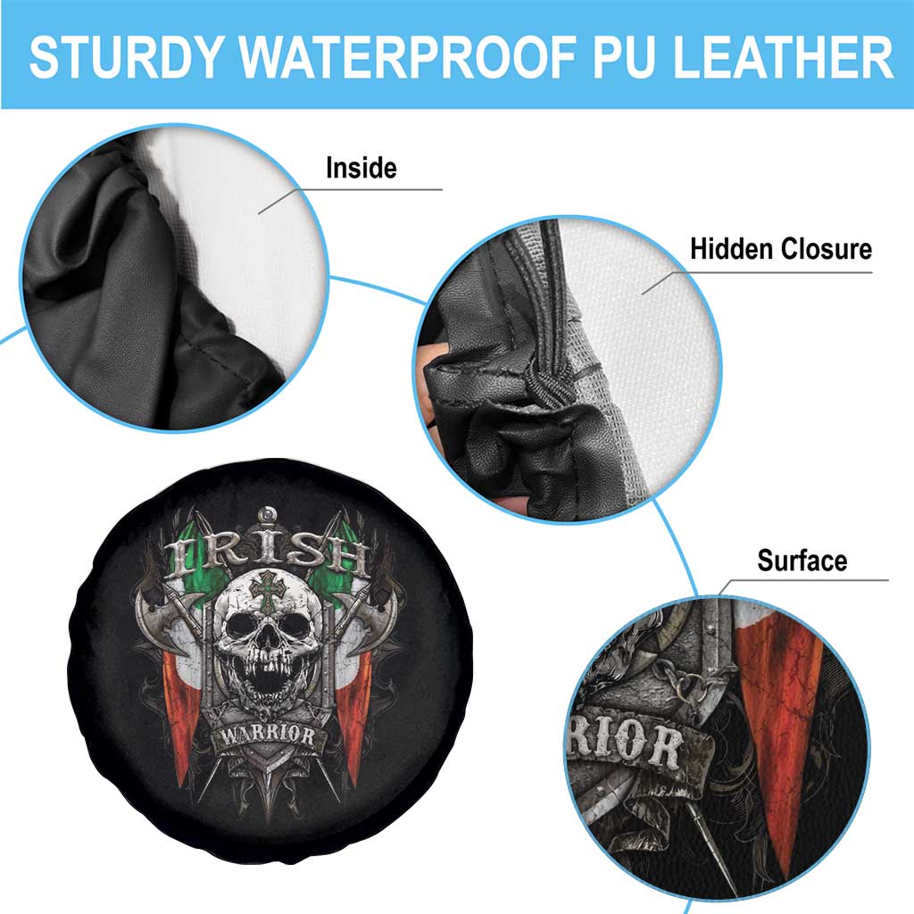Funny Irish Warrior Spare Tire Cover Vintage Skull Celtic Cross Ireland Flag TS11 Print Your Wear