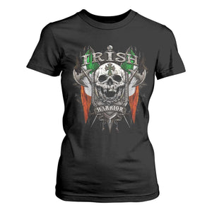 Funny Irish Warrior T Shirt For Women Vintage Skull Celtic Cross Ireland Flag TS11 Black Print Your Wear