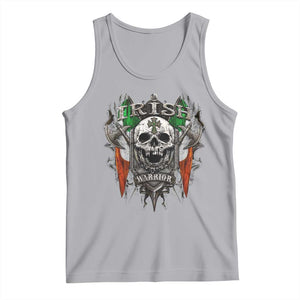 Funny Irish Warrior Tank Top Vintage Skull Celtic Cross Ireland Flag TS11 Athletic Heather Print Your Wear