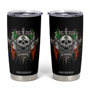 Funny Irish Warrior Tumbler Cup Vintage Skull Celtic Cross Ireland Flag TS11 Black Print Your Wear