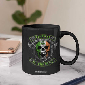 Irish Viking Coffee Mug Irish To The Bone Vintage Ireland Flag Skull TS11 Print Your Wear