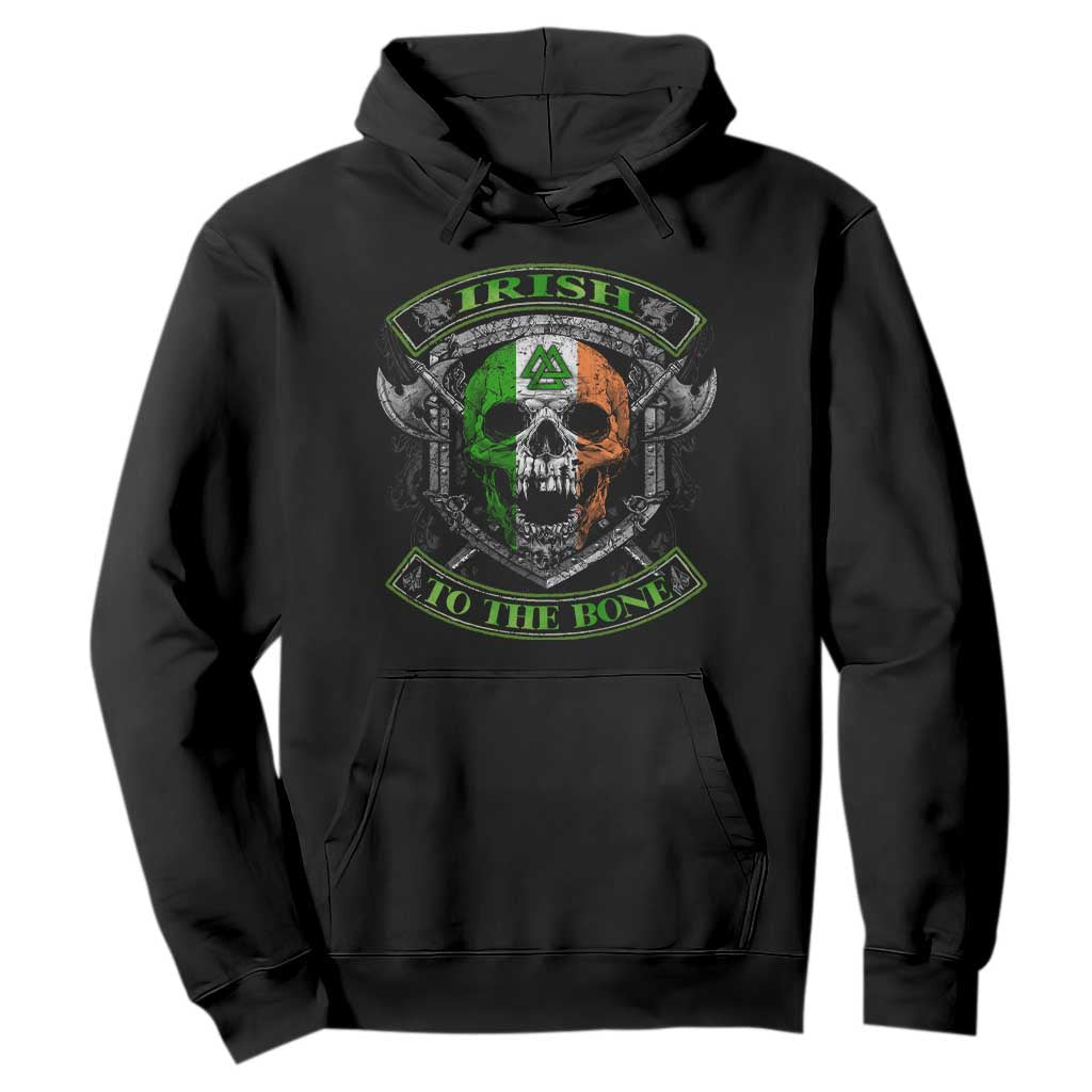 Irish Viking Hoodie Irish To The Bone Vintage Ireland Flag Skull TS11 Black Print Your Wear