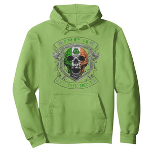 Irish Viking Hoodie Irish To The Bone Vintage Ireland Flag Skull TS11 Lime Print Your Wear