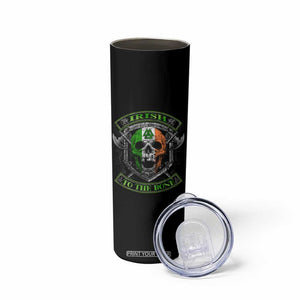 Irish Viking Skinny Tumbler Irish To The Bone Vintage Ireland Flag Skull TS11 Print Your Wear