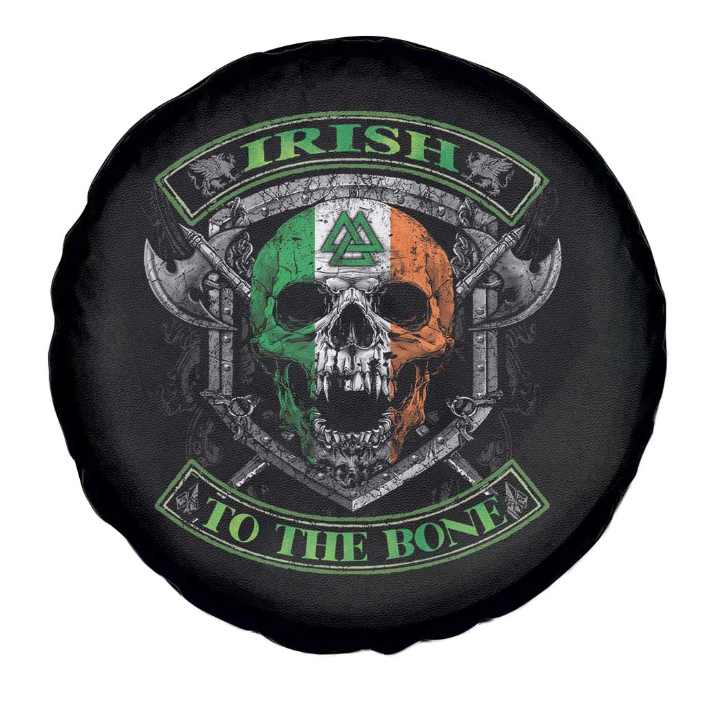 Irish Viking Spare Tire Cover Irish To The Bone Vintage Ireland Flag Skull TS11 Print Your Wear