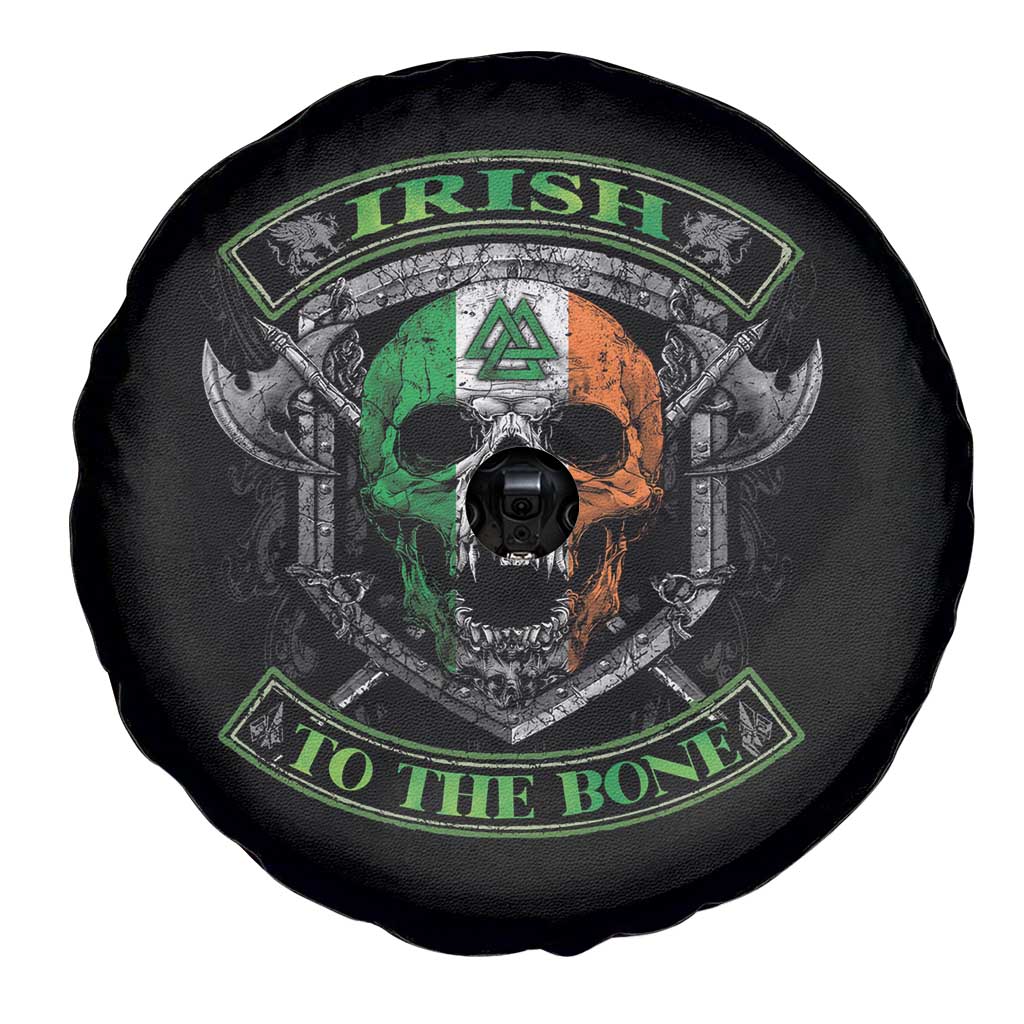 Irish Viking Spare Tire Cover Irish To The Bone Vintage Ireland Flag Skull TS11 Print Your Wear